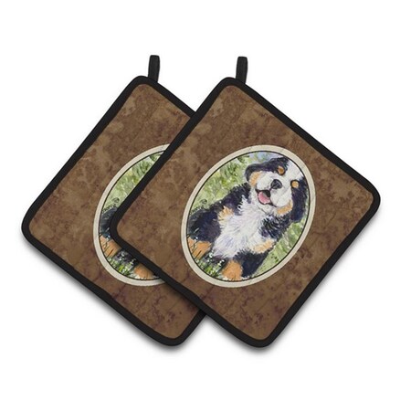 Carolines Treasures Bernese Mountain Dog Pair of Pot Holders, 7.5 x 3 x 7.5 in. SS8750PTHD